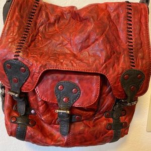 Reserved do not buy   NWOT old gringo red leather messenger bag